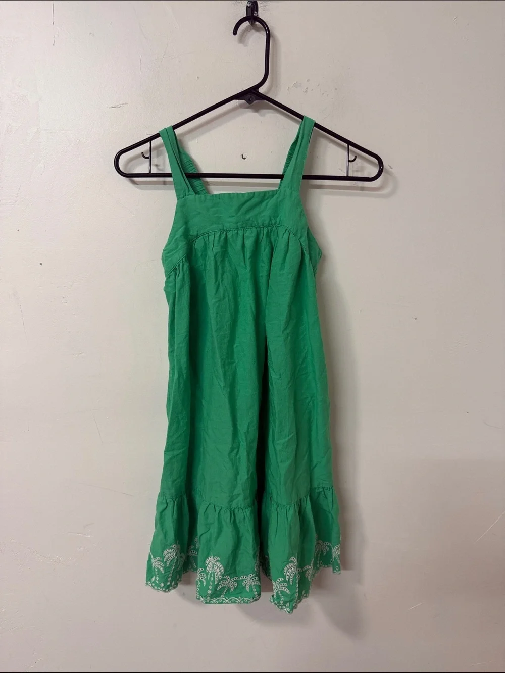 Old Navy Green Embroidered Hem Sundress